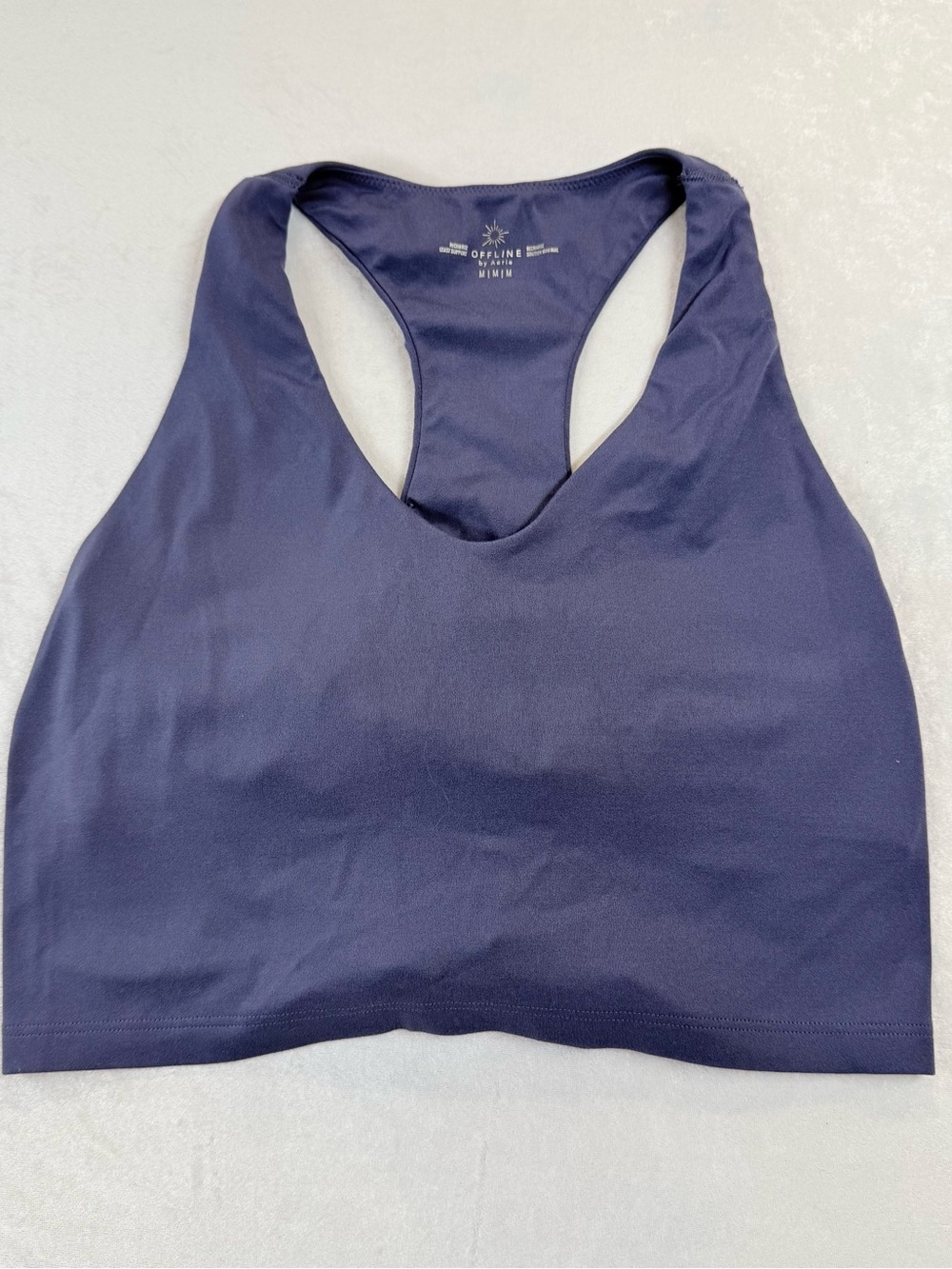aerie Deep Navy Seamless Racerback Sports Bra